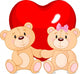 Teddy bears in love Wall Decal