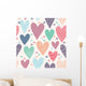 Hearts Seamless Pattern Wall Decal