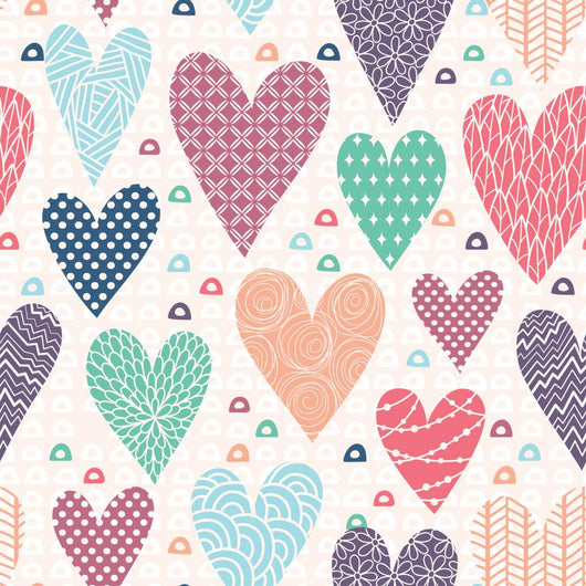 Hearts Seamless Pattern Wall Decal