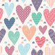 Hearts Seamless Pattern Wall Decal