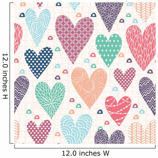 Hearts Seamless Pattern Wall Decal