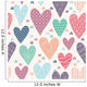 Hearts Seamless Pattern Wall Decal