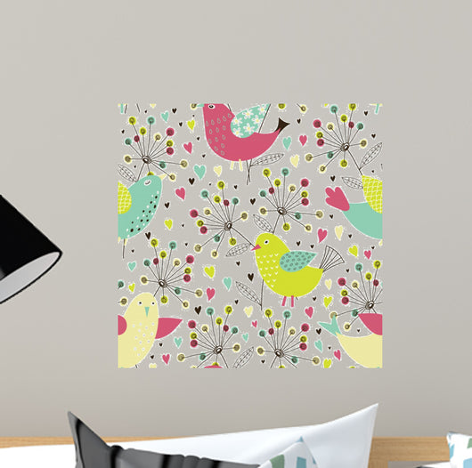 Romantic Floral Pattern Wall Decal