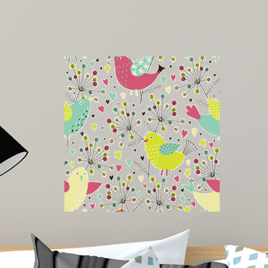 Romantic Floral Pattern Wall Decal