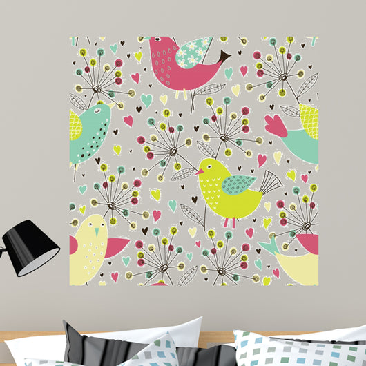 Romantic Floral Pattern Wall Decal