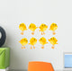 Set of cute little chickens Wall Decal