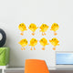 Set of cute little chickens Wall Decal