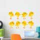 Set of cute little chickens Wall Decal