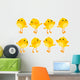 Set of cute little chickens Wall Decal