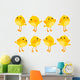 Set of cute little chickens Wall Decal