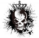 Crowned Skull Royal Wall Decal