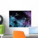 Space Scene with Planets Wall Decal
