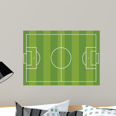 Illustration Football Field shown on a wall