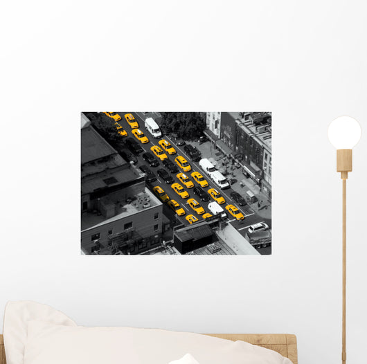 New York Taxi Cabs Wall Mural