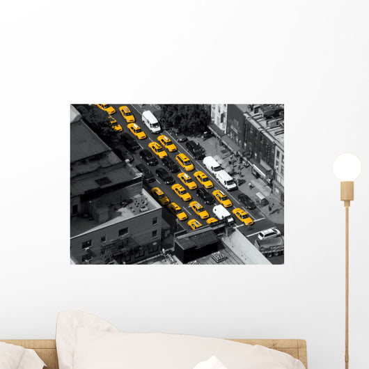 New York Taxi Cabs Wall Mural