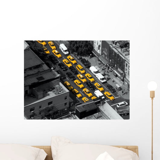 New York Taxi Cabs Wall Mural