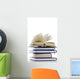 bücherstapel with open book 