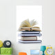 bücherstapel with open book 