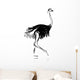 Ostrich sketch black for your design Wall Decal
