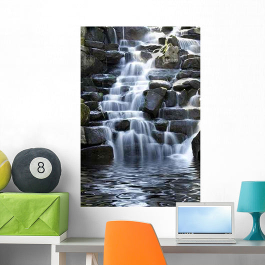 Scenic Waterfall with White Wall Decal