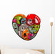 Abstract Heart Wall Decal