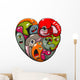 Abstract Heart Wall Decal