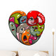 Abstract Heart Wall Decal