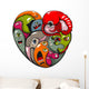 Abstract Heart Wall Decal