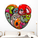 Abstract Heart Wall Decal