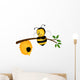 Bee with Hive on Branch Wall Decal