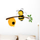 Bee with Hive on Branch Wall Decal