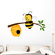 Bee with Hive on Branch Wall Decal