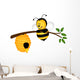 Bee with Hive on Branch Wall Decal