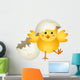 Chick Leaving Cracked Egg Wall Decal