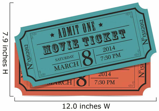 Retro Movie Vector Tickets 