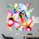 Seamless Wallpaper with Lily Wall Decal Design 1