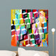 abstract background composition, with strokes, splashes and geom Wall Mural