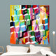 abstract background composition, with strokes, splashes and geom Wall Mural