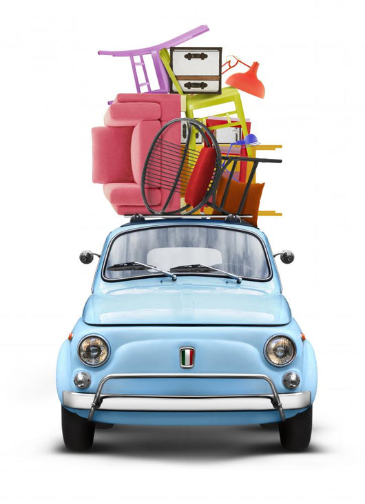 Voiture Italienne Sur Fond Blanc Dmnagement 