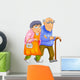 happy old couple Wall Decal