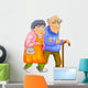 happy old couple Wall Decal