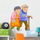 happy old couple Wall Decal