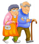 happy old couple Wall Decal