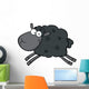 Black Sheep Cartoon Mascot Wall Decal