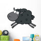 Black Sheep Cartoon Mascot Wall Decal