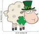 Irish Stpatricks Day Sheep Wall Decal