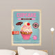 Vintage cupcake poster design 