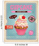 Vintage cupcake poster design 