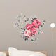 Vintage Pink Roses Wall Decal