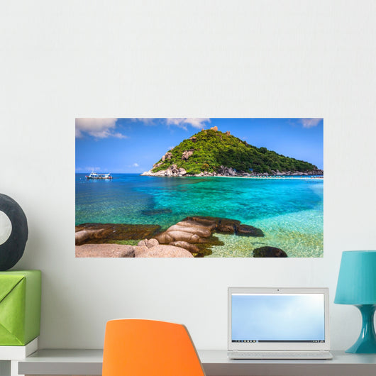 Beautiful Paradise Tropical Island Wall Decal